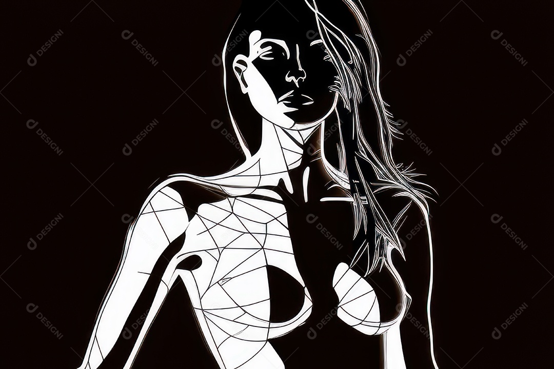 ilustração 3D de mulher Dia Das Mulheres.