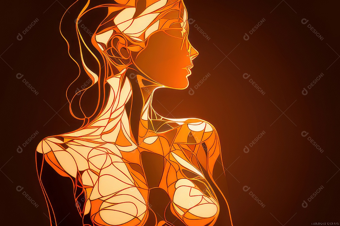 ilustração 3D de mulher Dia Das Mulheres.