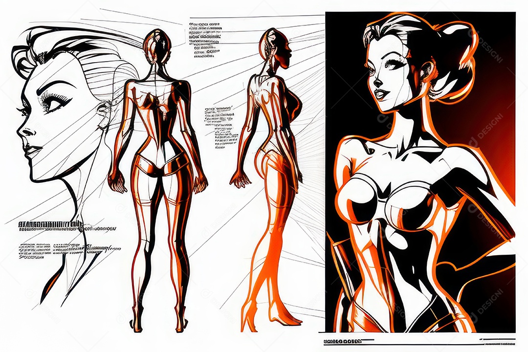 ilustração 3D de mulher Dia Das Mulheres.