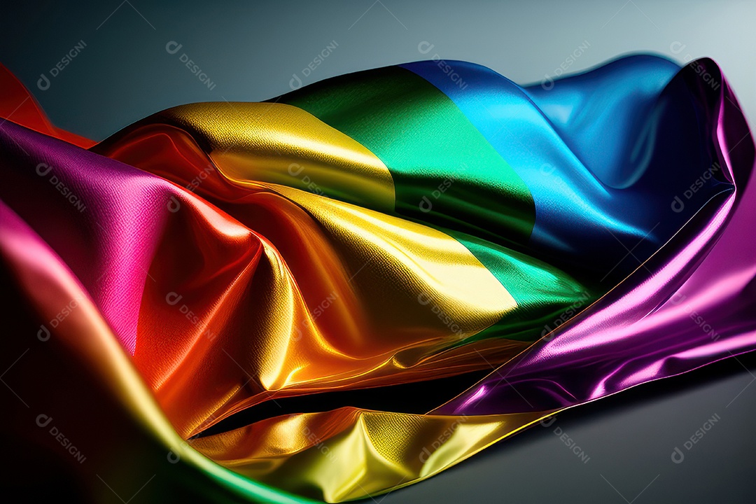 Bandeira LGBT sobre fundo isolado.