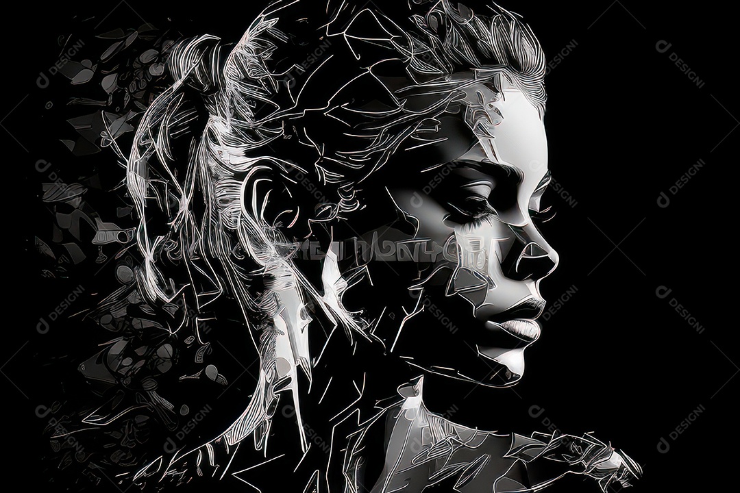 ilustração 3D de mulher Dia Das Mulheres.