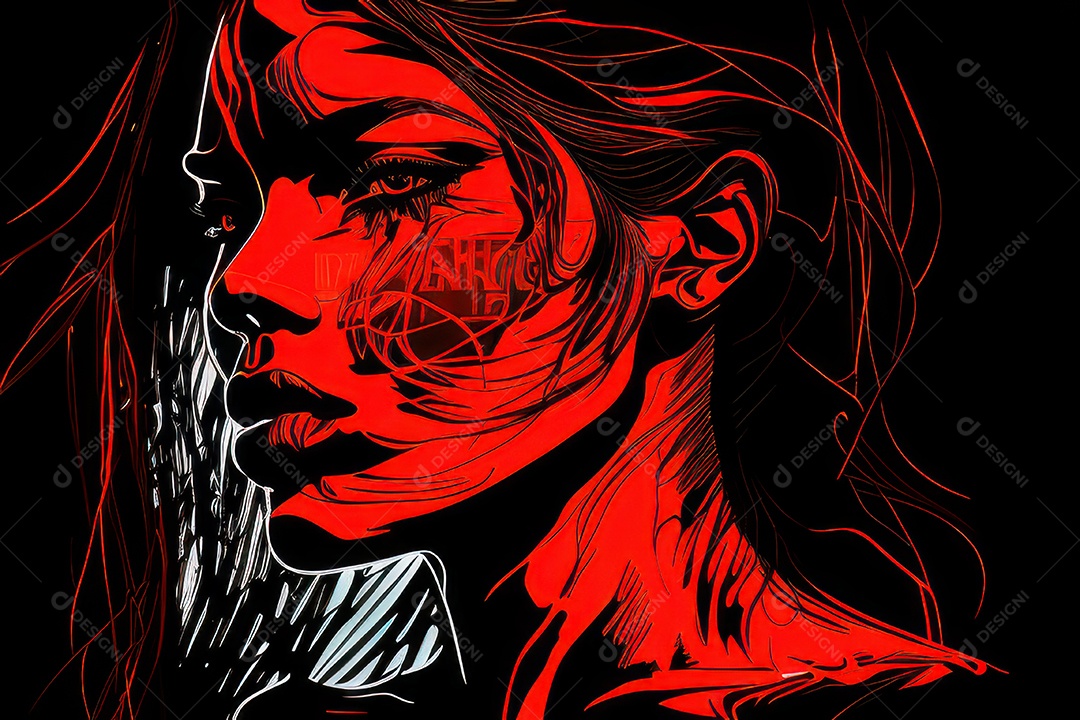 ilustração 3D de mulher Dia Das Mulheres.