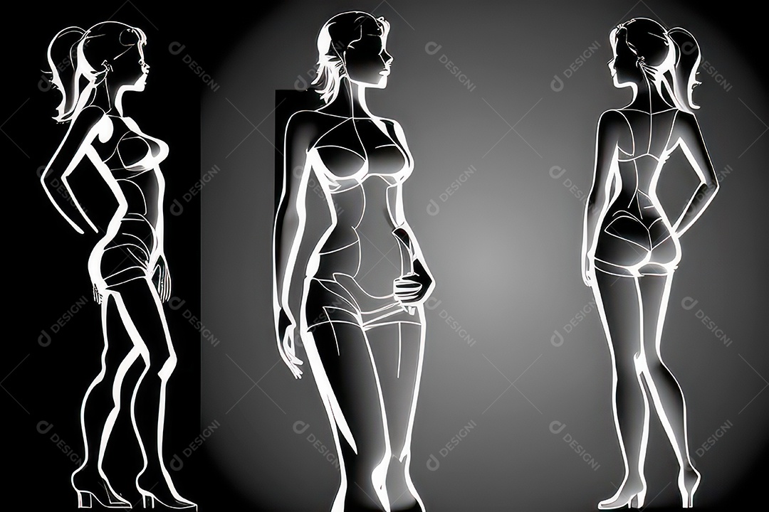 ilustração 3D de mulher Dia Das Mulheres.