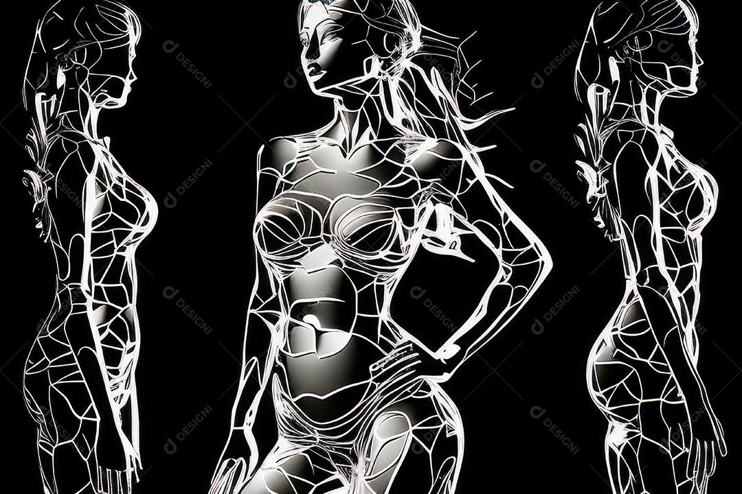 ilustração 3D de mulher Dia Das Mulheres.