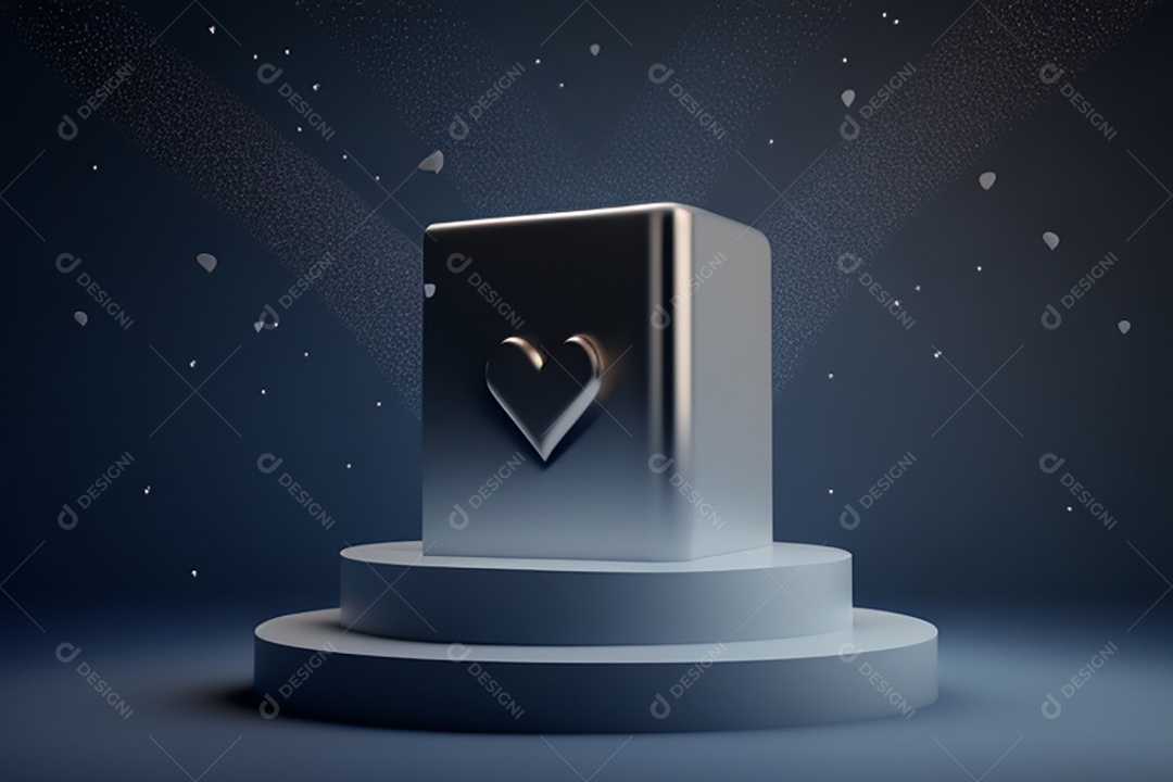 Plano de fundo corações metálico