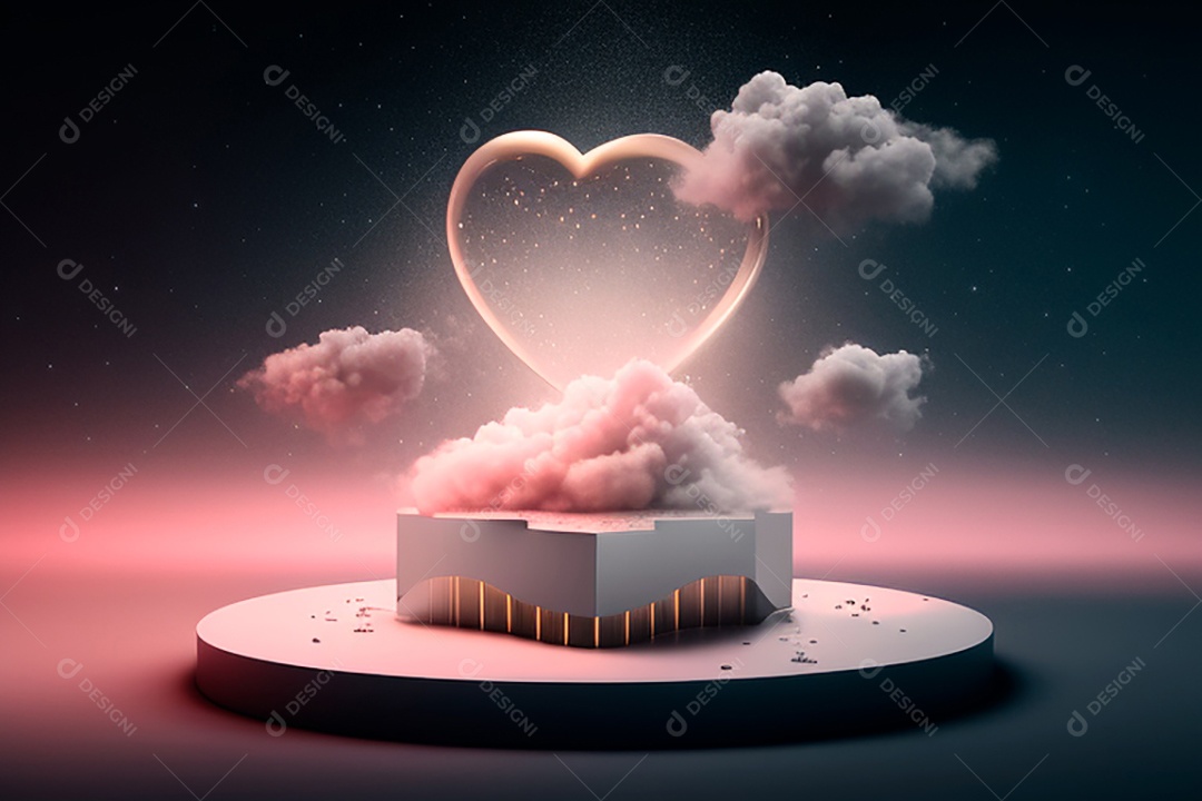 Plano de fundo corações metálico