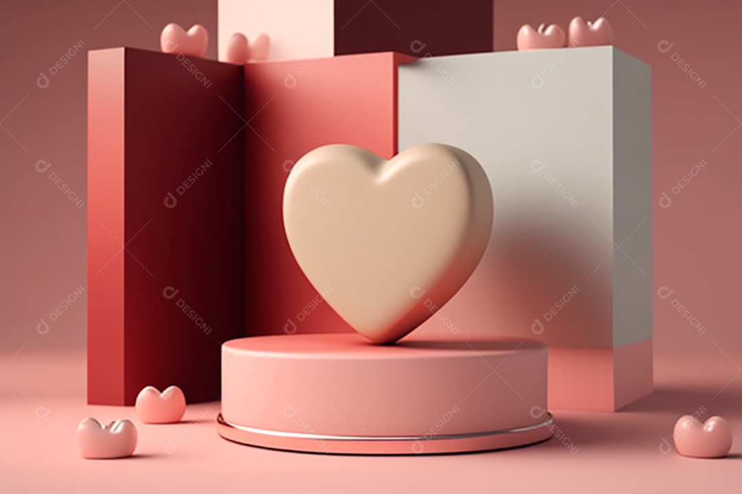 Plano de fundo corações metálico