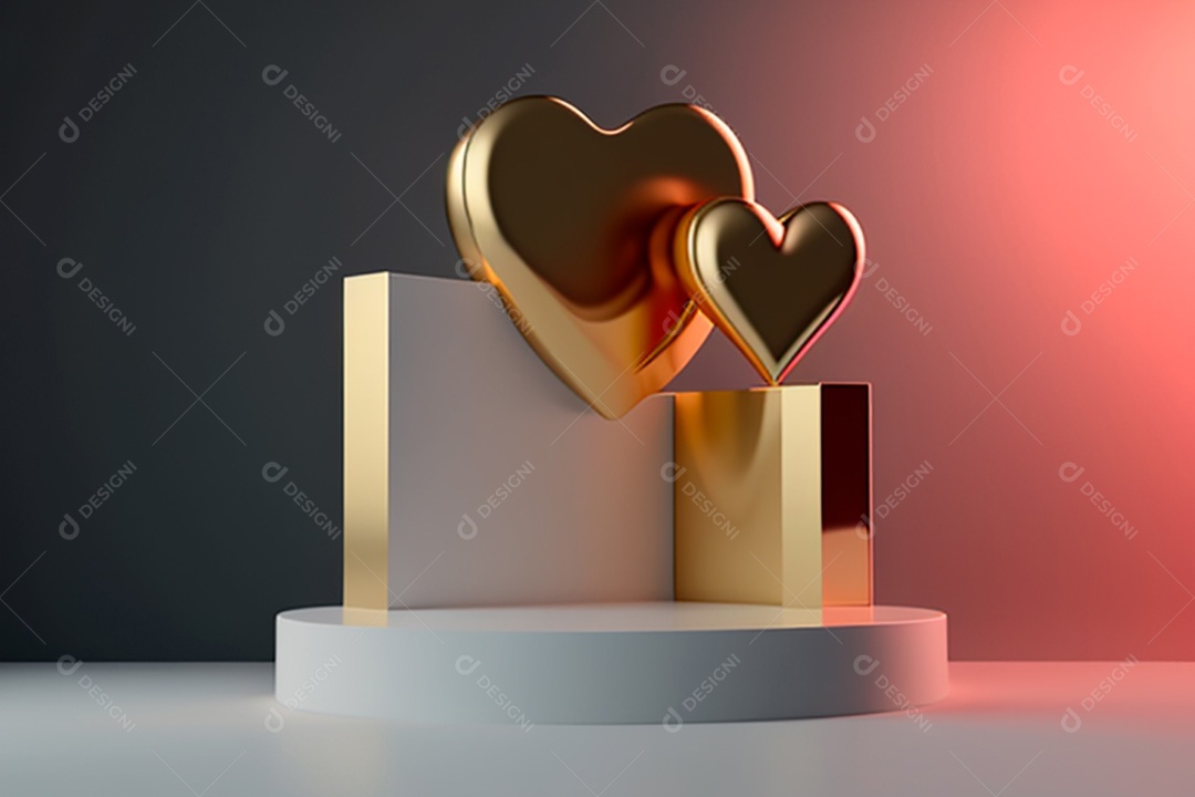 Plano de fundo corações metálico