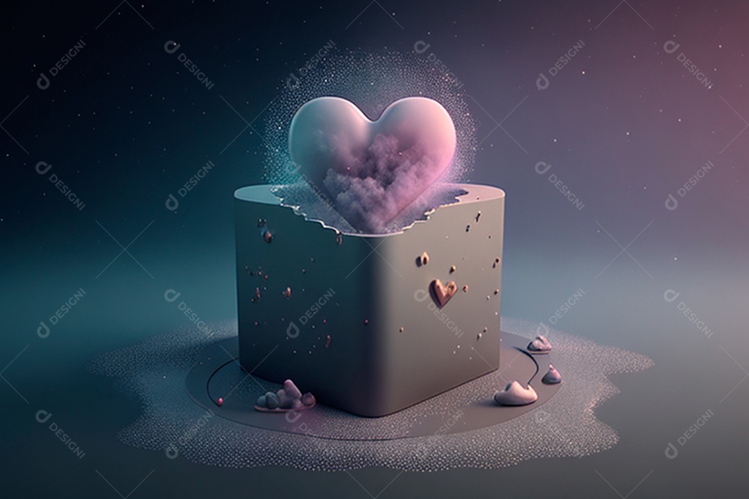 Plano de fundo corações metálico