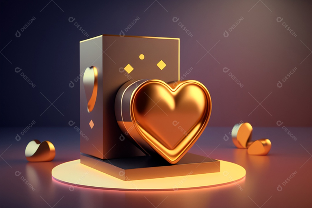 Plano de fundo corações metálico