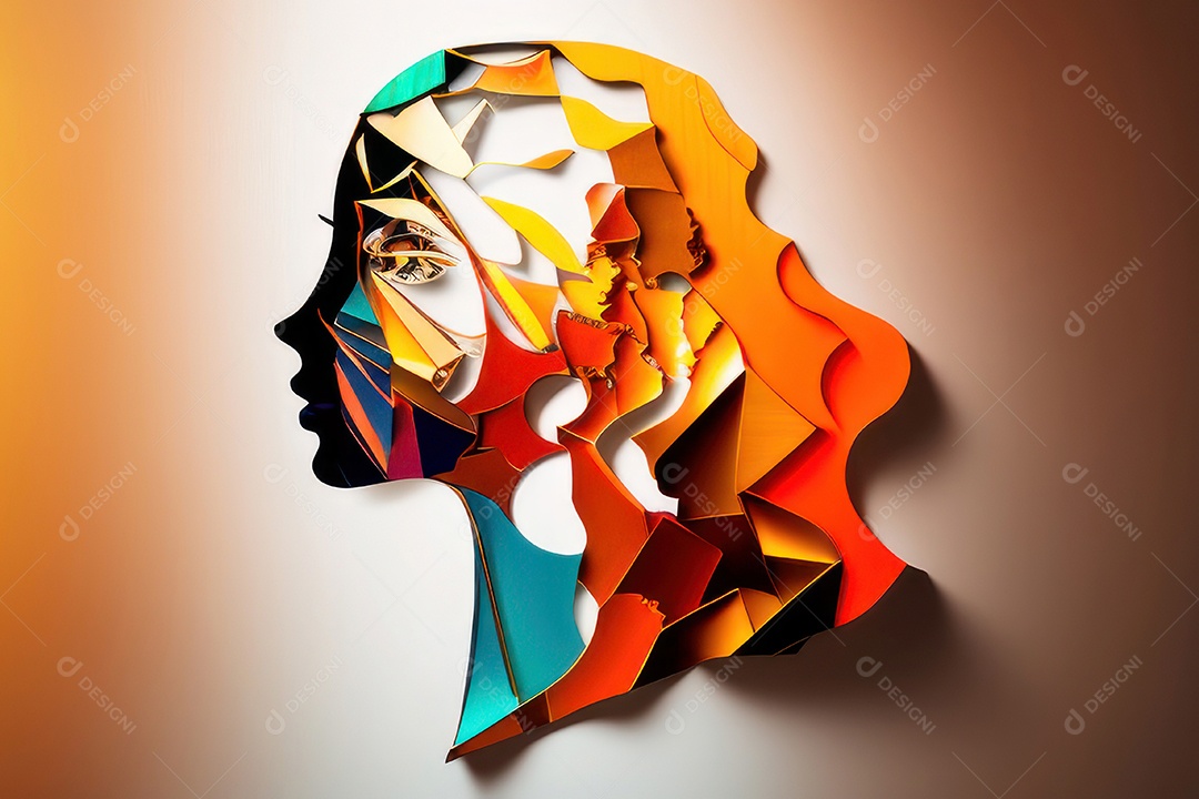 ilustração 3D de mulher Dia Das Mulheres.