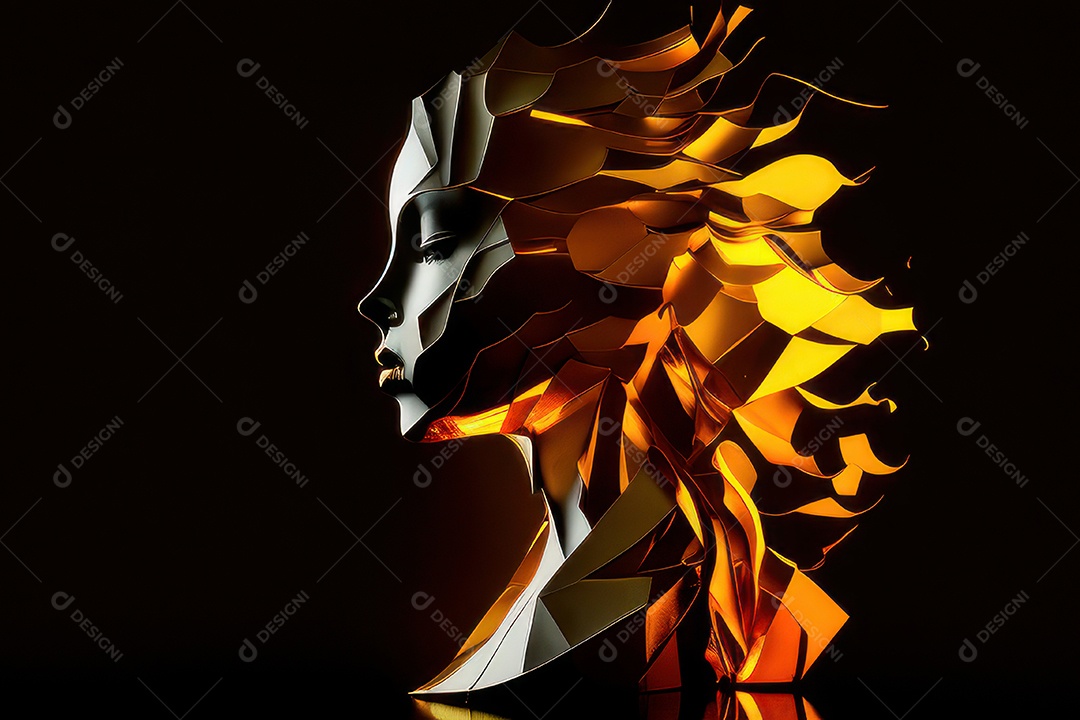 ilustração 3D de mulher Dia Das Mulheres.