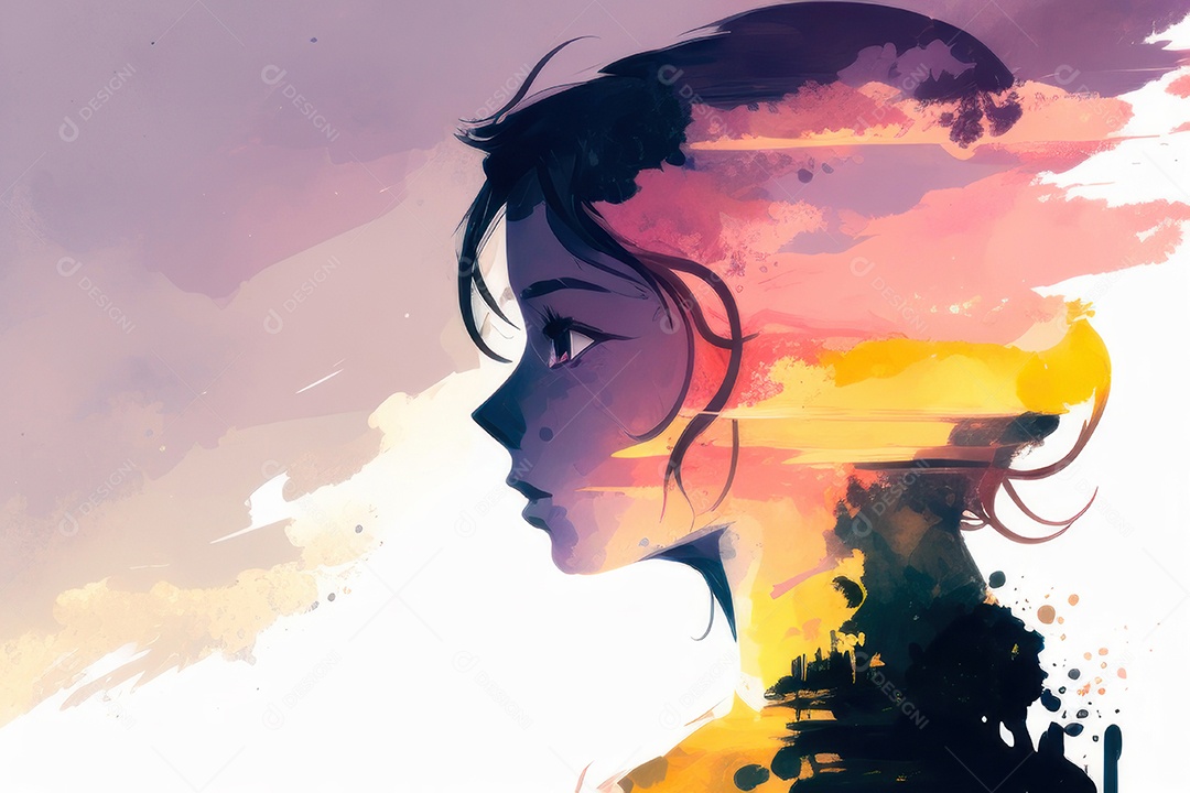 ilustração 3D de mulher Dia Das Mulheres.