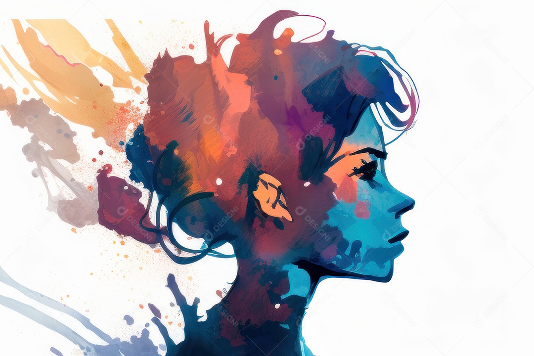 ilustração 3D de mulher Dia Das Mulheres.