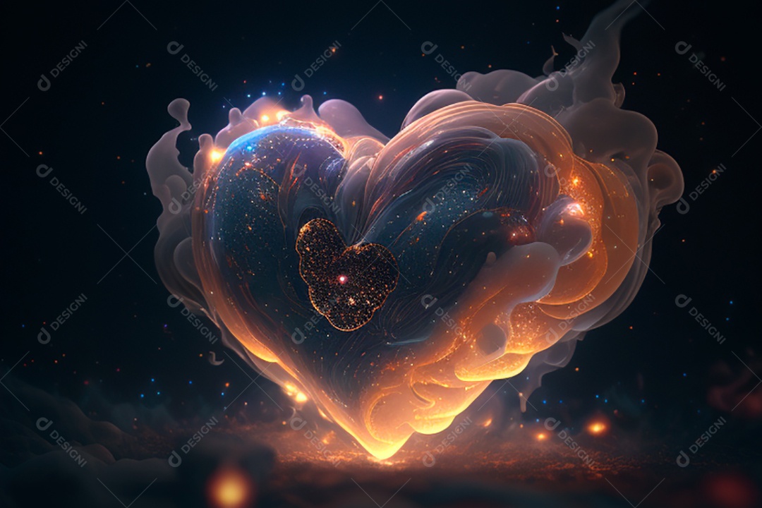 Cenário de dia dos namorados corações cortados sobre fundo isolado