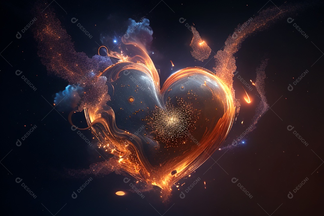 Cenário de dia dos namorados corações cortados sobre fundo isolado