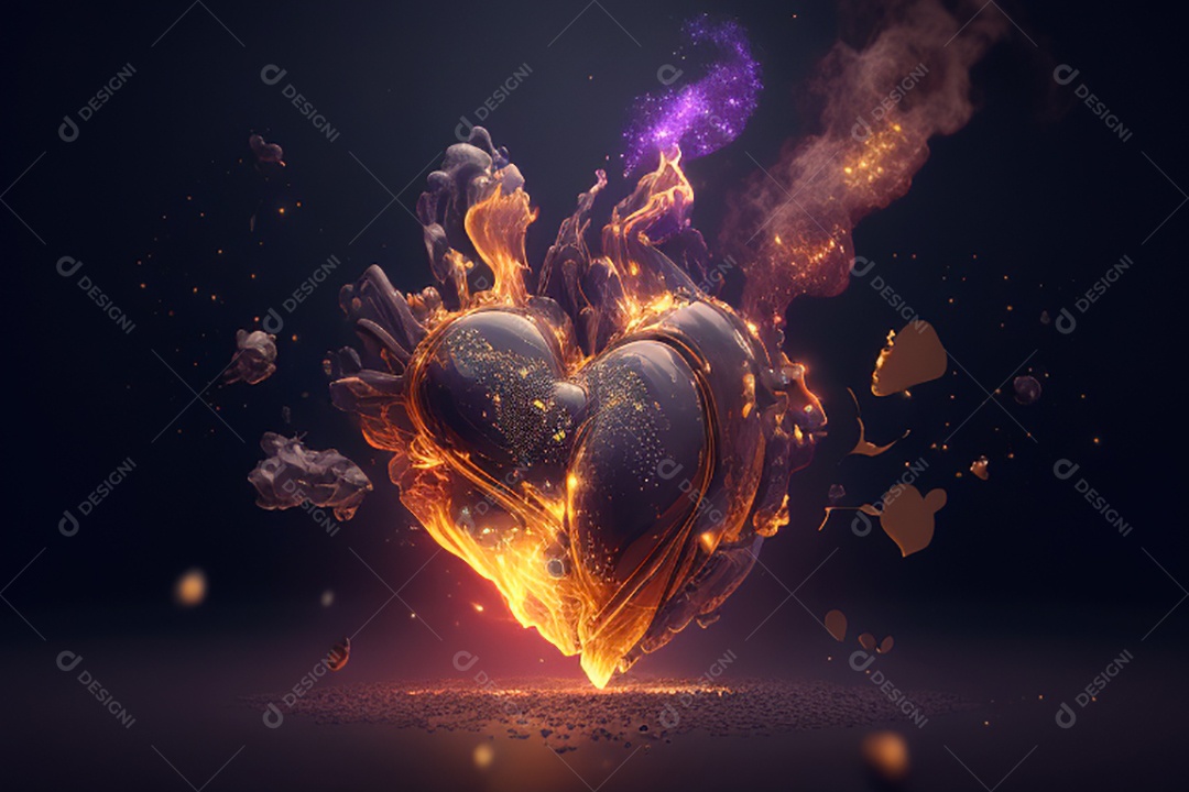 Cenário de dia dos namorados corações cortados sobre fundo isolado