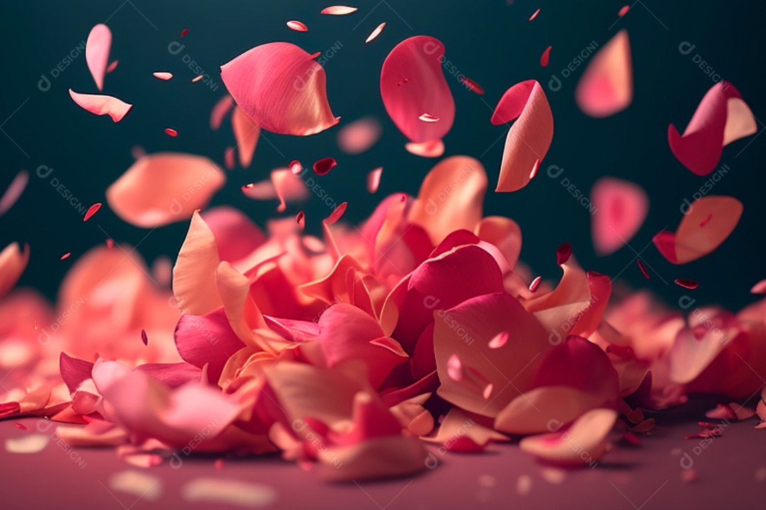 Cenário de dia dos namorados corações cortados sobre fundo isolado