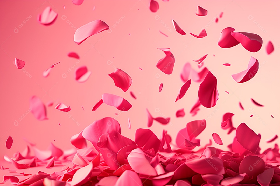 Cenário de dia dos namorados corações cortados sobre fundo isolado