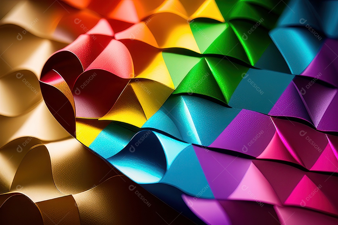 Background com formas coloridas.