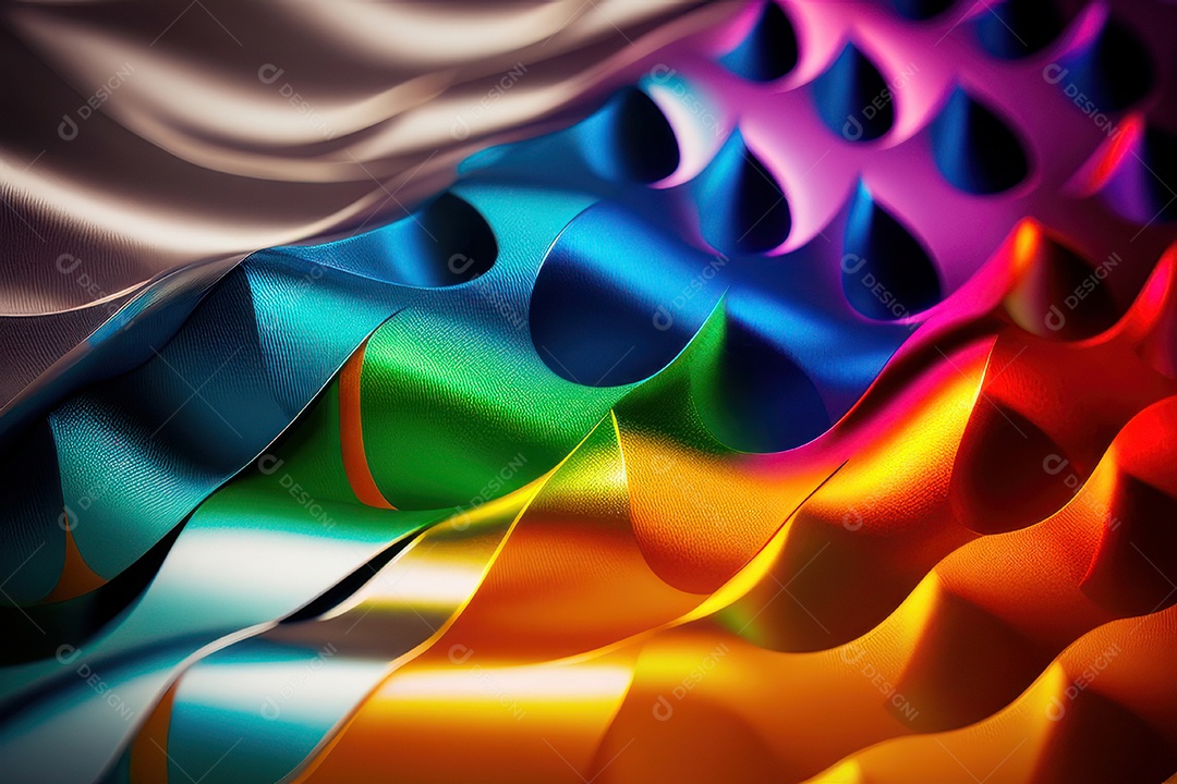 Background com formas coloridas.