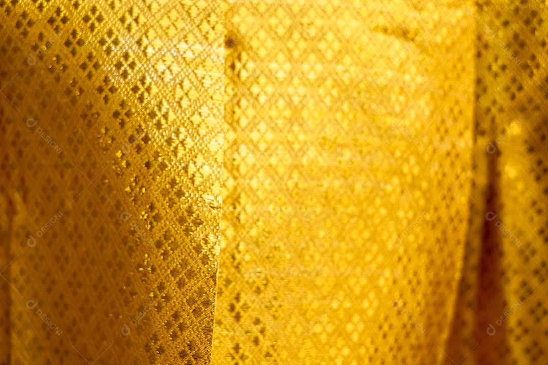 Textura gradiente de roupa de cama amarela estilo de curva turva de tecido de luxo abstrato, roupa de cama enrugada e sombras douradas, plano de fundo