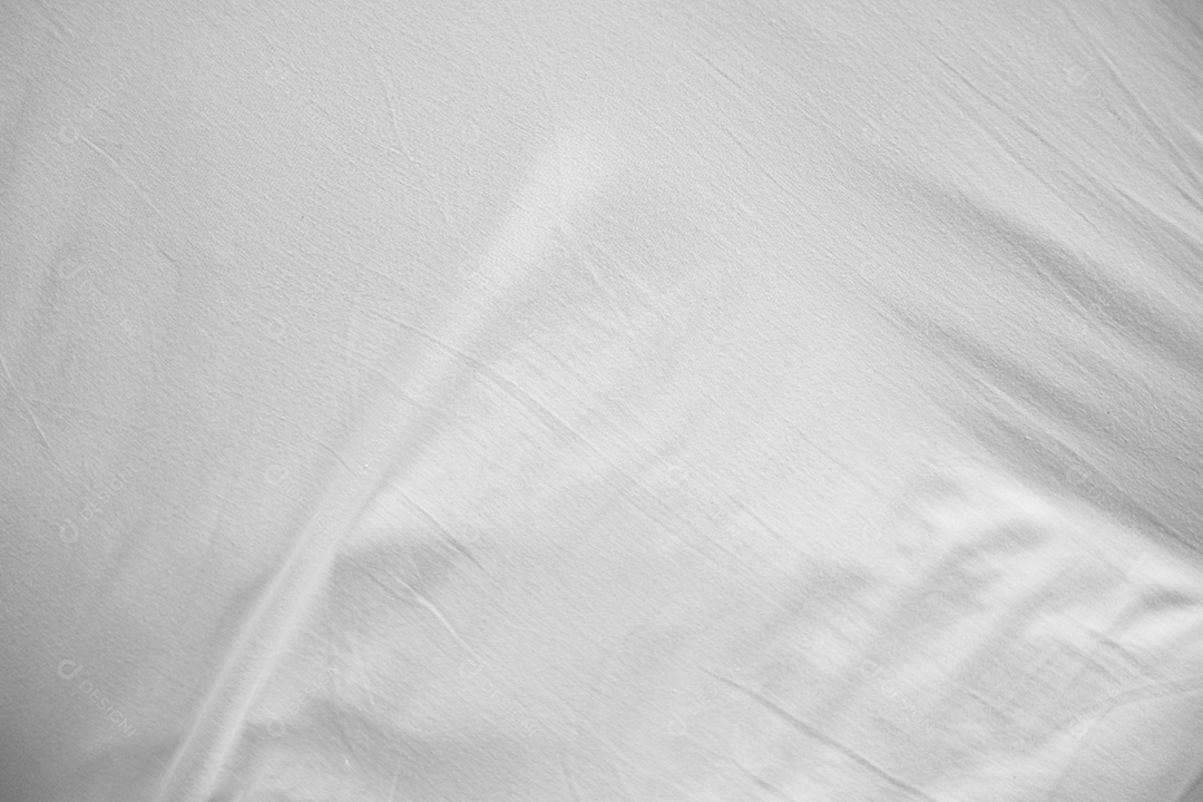 Textura gradiente de linho branco estilo de curva turva de tecido de luxo abstrato, roupa de cama enrugada e sombras cinza escuras, plano de fundo