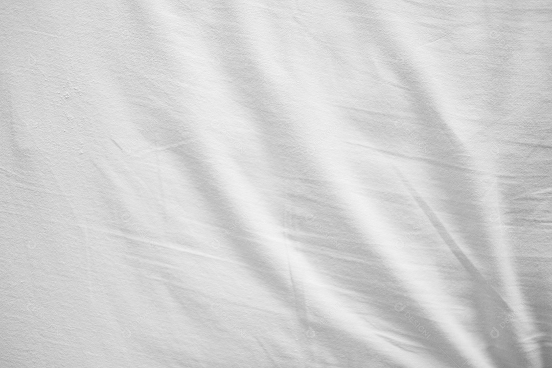 Textura gradiente de linho branco estilo de curva turva de tecido de luxo abstrato, roupa de cama enrugada e sombras cinza escuras, plano de fundo