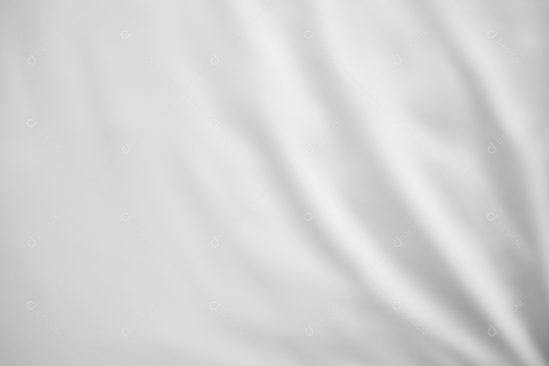Textura gradiente de linho branco estilo de curva turva de tecido de luxo abstrato, roupa de cama enrugada e sombras cinza escuras, plano de fundo