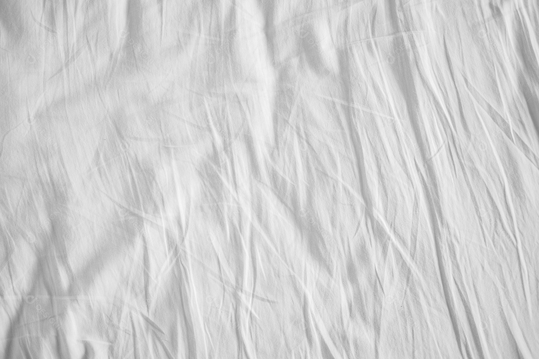 Textura gradiente de linho branco estilo de curva turva de tecido de luxo abstrato, roupa de cama enrugada e sombras cinza escuras, plano de fundo
