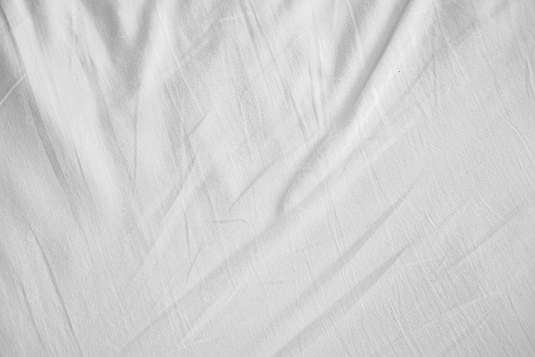 Textura gradiente de linho branco estilo de curva turva de tecido de luxo abstrato, roupa de cama enrugada e sombras cinza escuras, plano de fundo