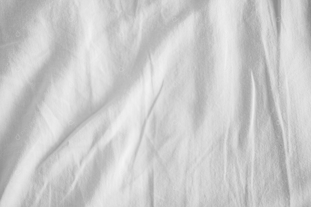 Textura gradiente de linho branco estilo de curva turva de tecido de luxo abstrato, roupa de cama enrugada e sombras cinza escuras, plano de fundo