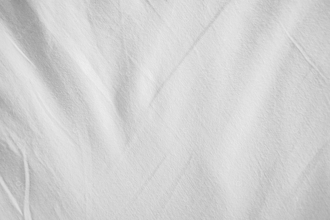 Textura gradiente de linho branco estilo de curva turva de tecido de luxo abstrato, roupa de cama enrugada e sombras cinza escuras, plano de fundo
