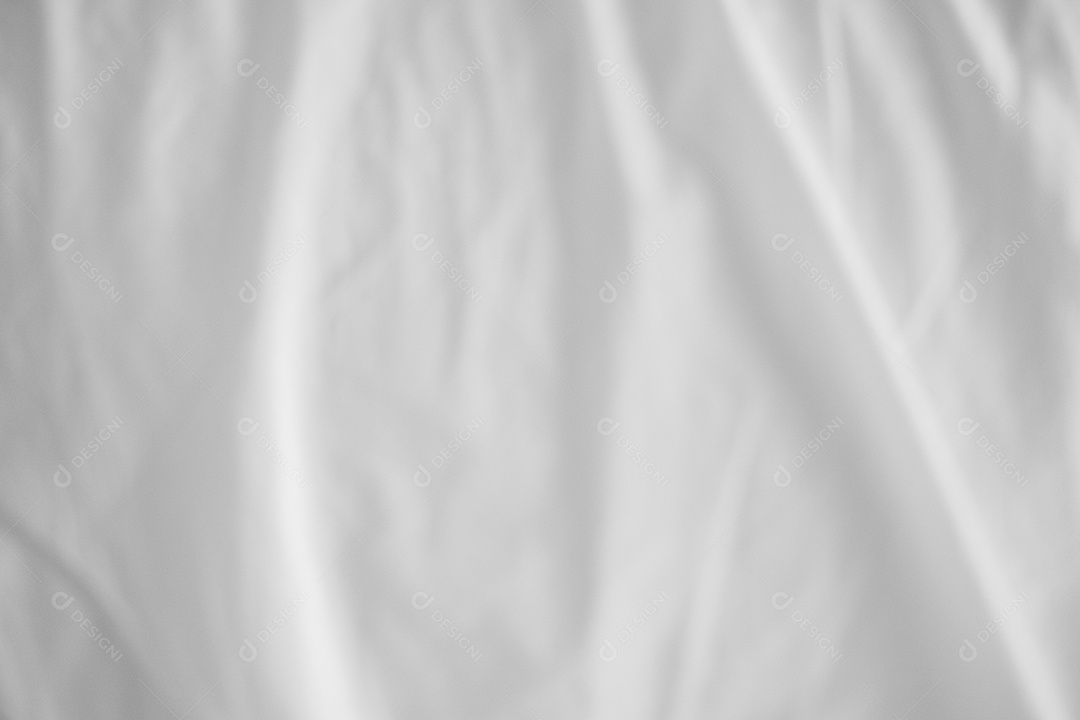 Textura gradiente de linho branco estilo de curva turva de tecido de luxo abstrato, roupa de cama enrugada e sombras cinza escuras, plano de fundo