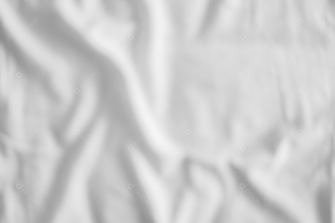 Textura gradiente de linho branco estilo de curva turva de tecido de luxo abstrato, roupa de cama enrugada e sombras cinza escuras, plano de fundo