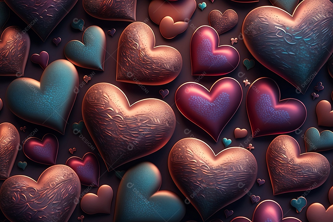 Background de corações
