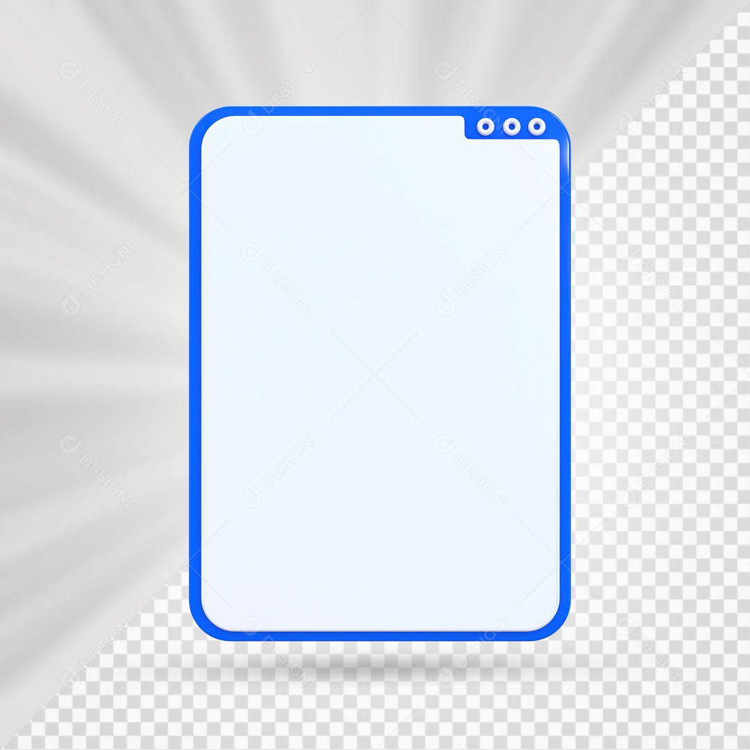 Caixa de Texto Azul Elemento 3D PSD