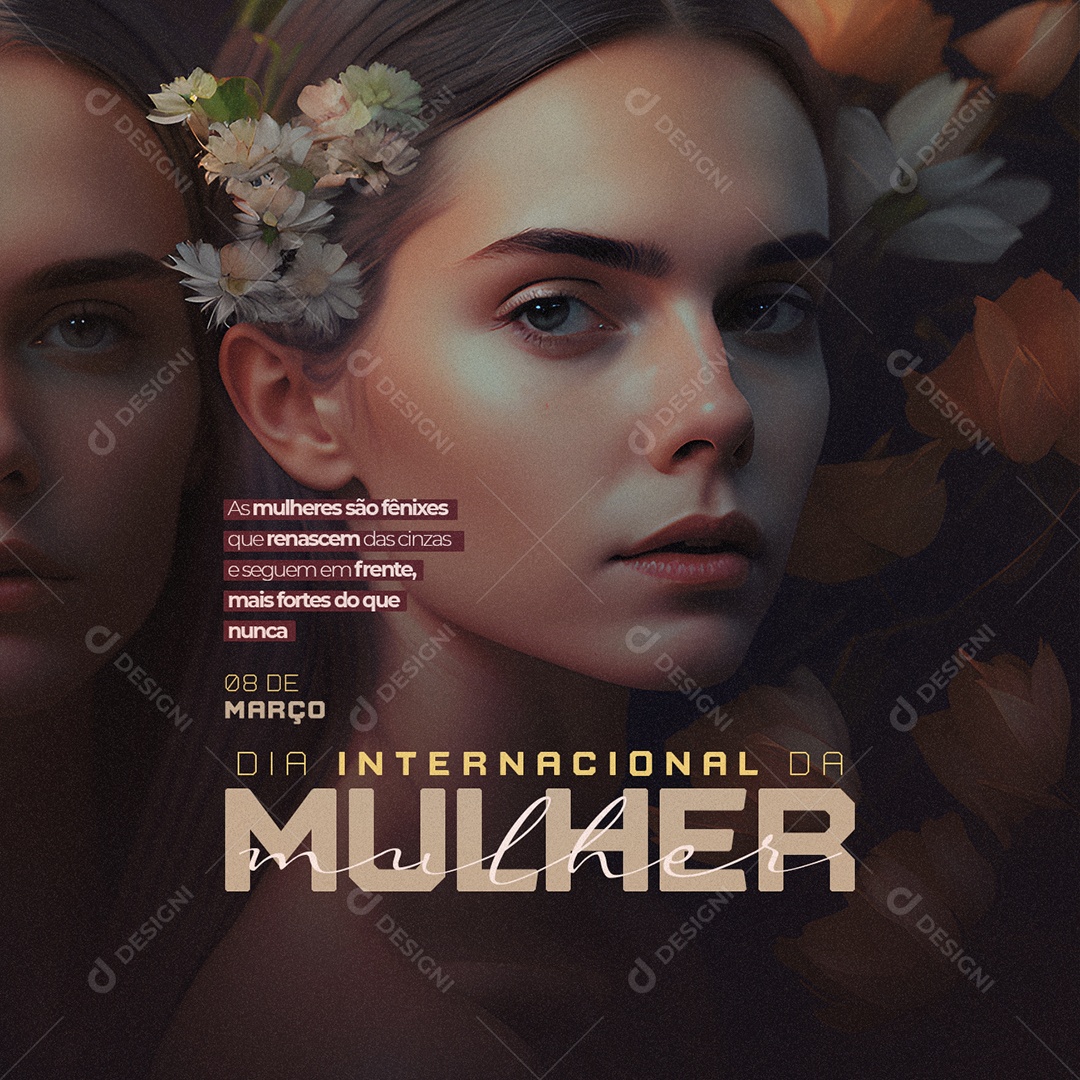 As Mulheres São Fênixes Que Renascem Das Cinzas Dia Internacional Da Mulher Social Media PSD Editável