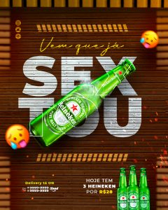 Vem Que Já Sextou Hoje Tem 3 Heineken Por 28,00 Petiscaria Social Media PSD Editável