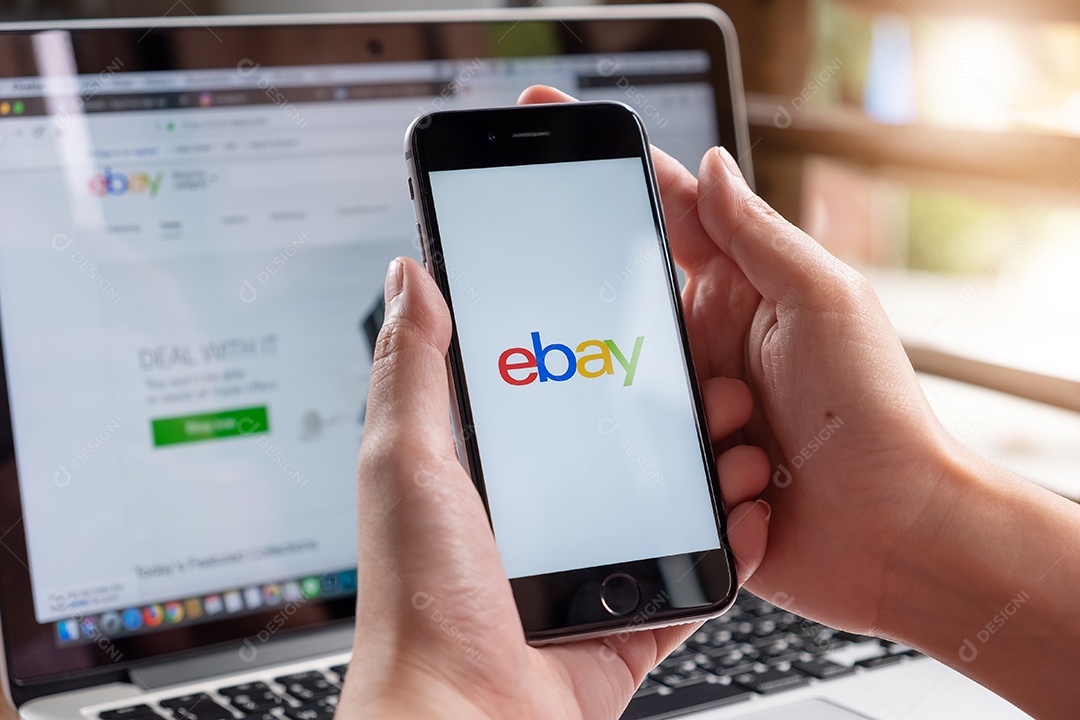 aplicativo ebay em uma tela Apple iPhone 6S.
