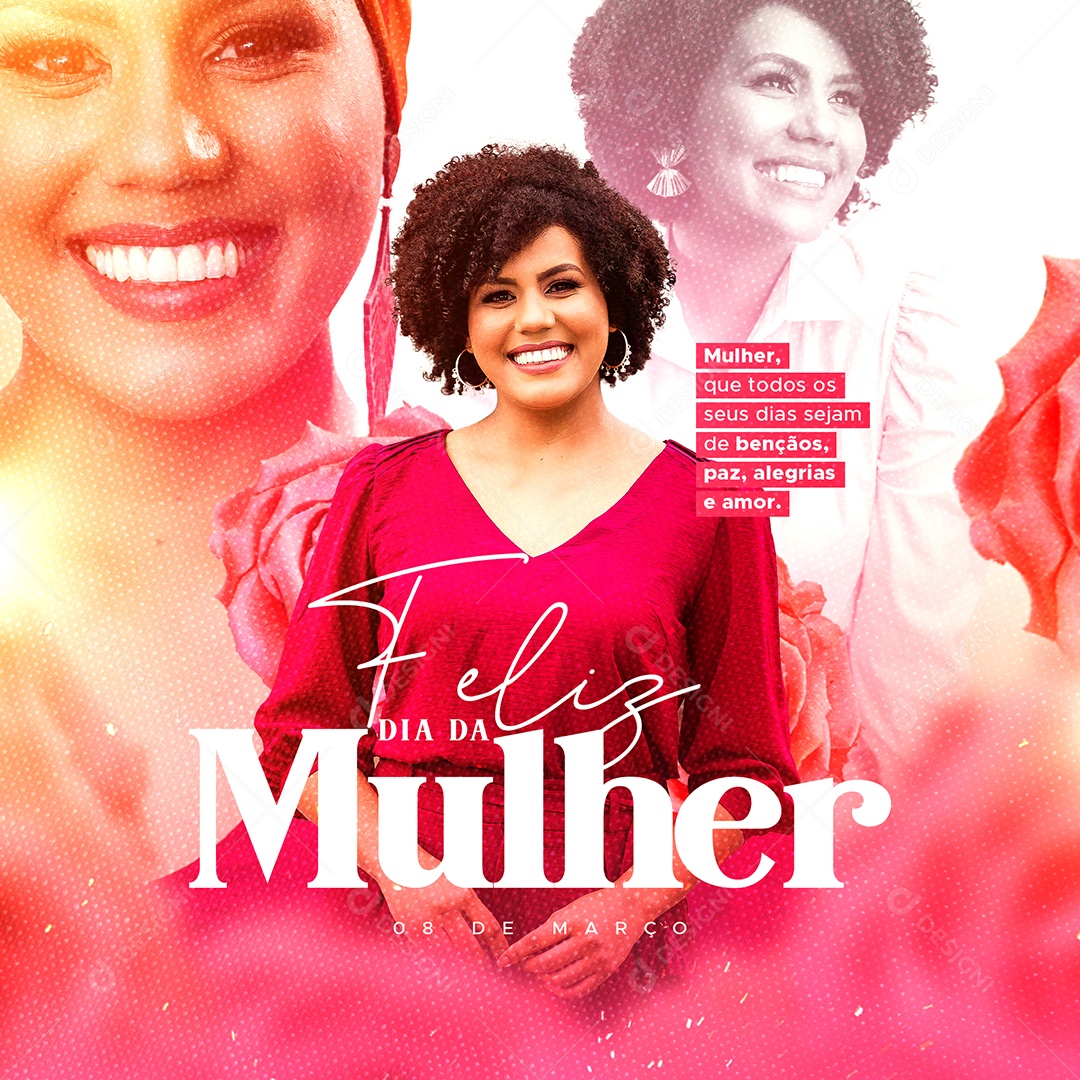 Mulher Que Todos Os Seus Dias Sejam de Bençãos Dia Internacional Da Mulher Social Media PSD Editável