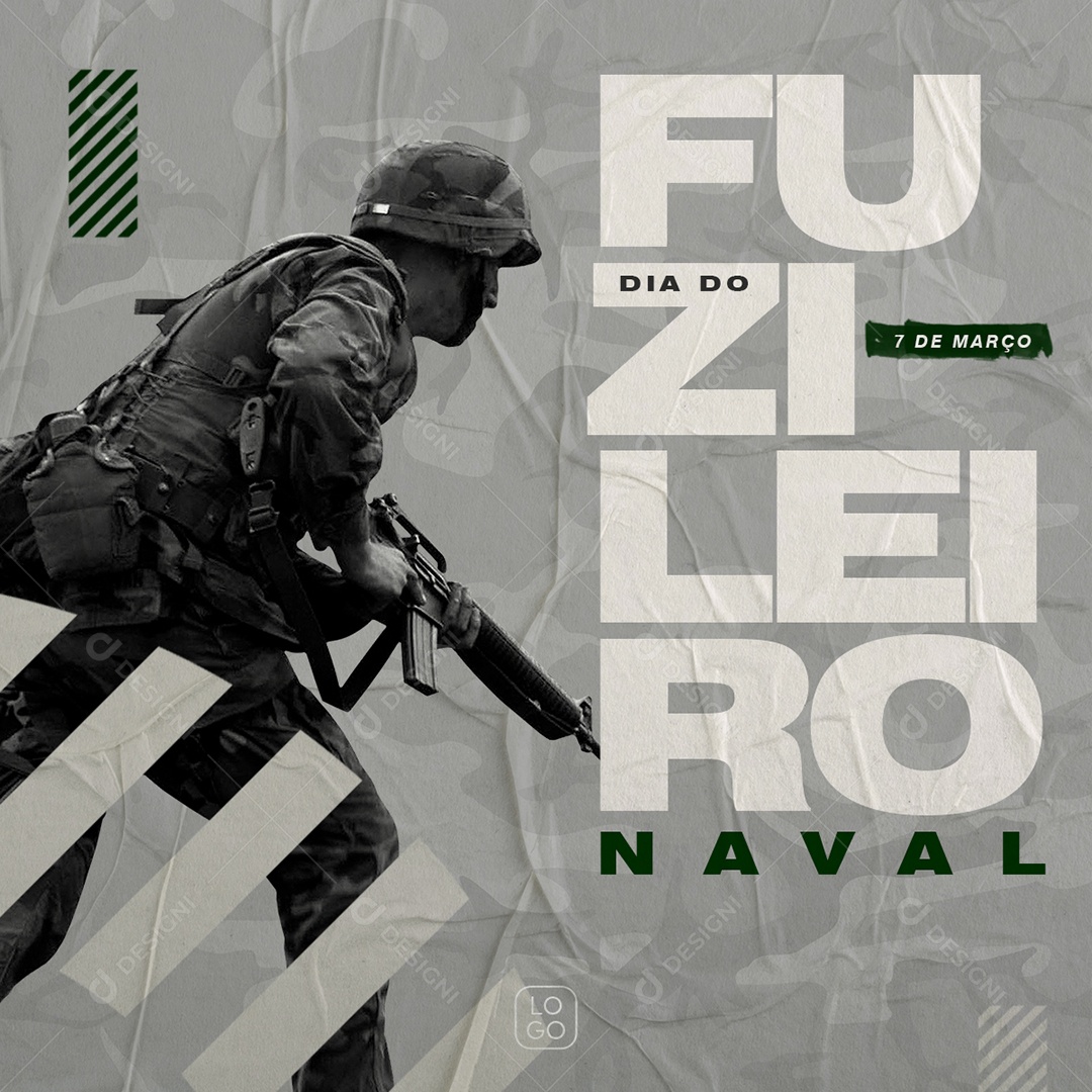 Social Media Dia do Fuzileiro Naval 7 De Março PSD Editável