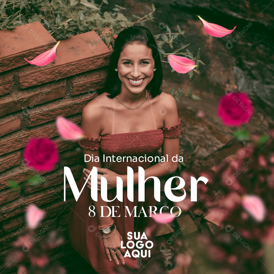 Dia Internacional da Mulher 8 de Março Social Media PSD Editável