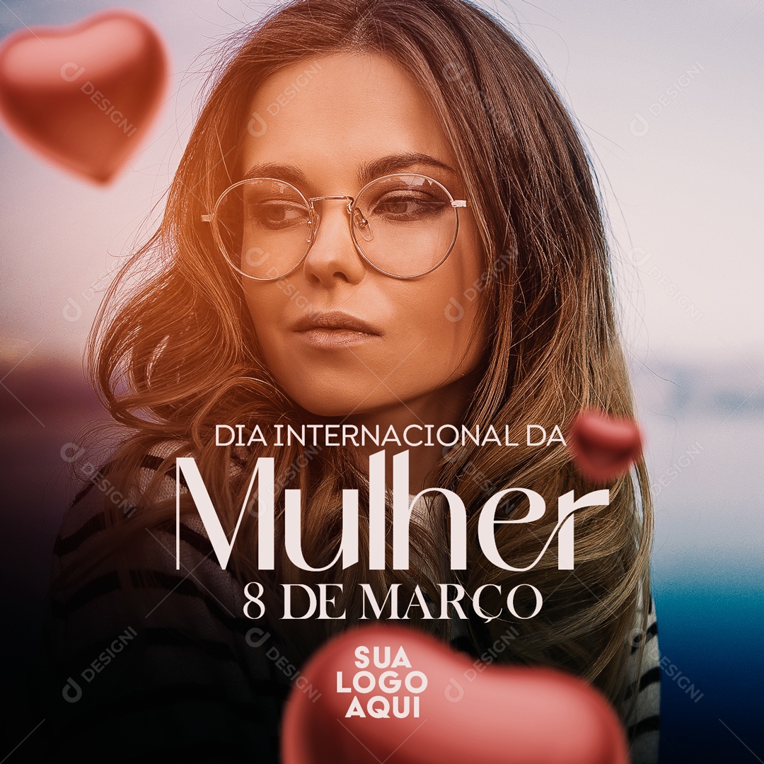 Dia Internacional da Mulher 8 de Março Social Media PSD Editável