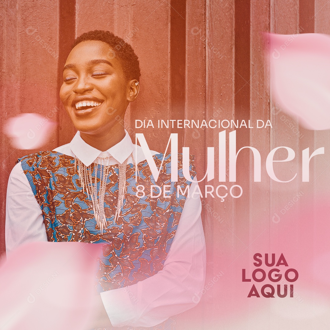 Dia Internacional da Mulher 8 de Março Social Media PSD Editável