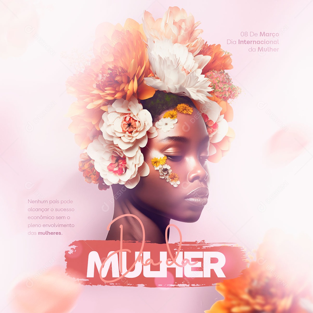 Dia Internacional da Mulher 8 de Março Social Media PSD Editável