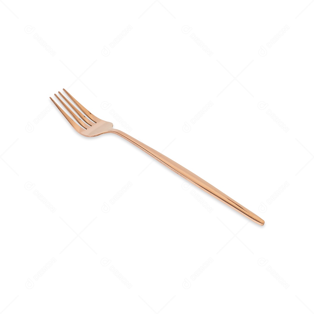 Garfo de metal isolado sobre fundo branco