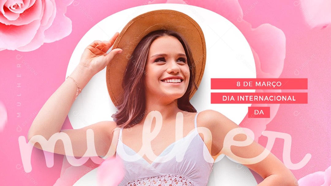 Capa Do Facebook Dia Internacional da Mulher 8 de Março Social Media PSD Editável