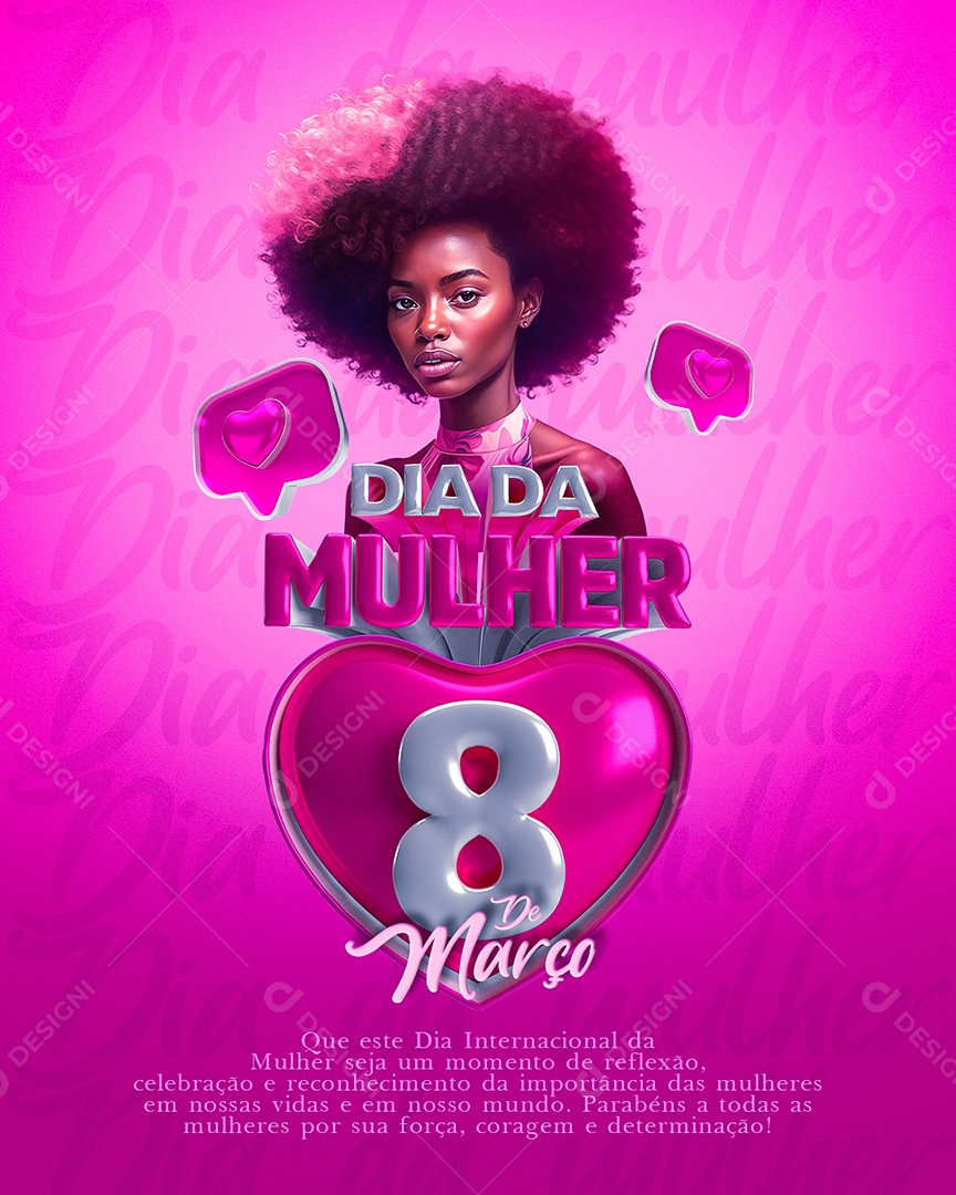 Dia Da Mulher 8 De Março Social Media PSD Editável