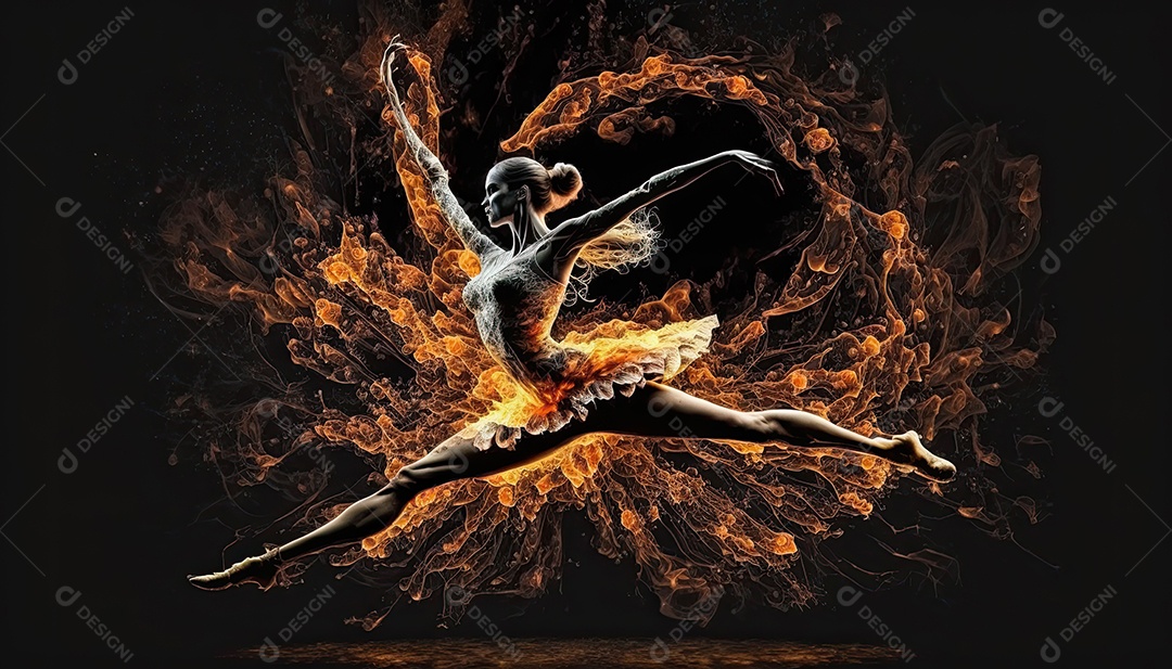 Ilustração sobre uma bailarina dançando.